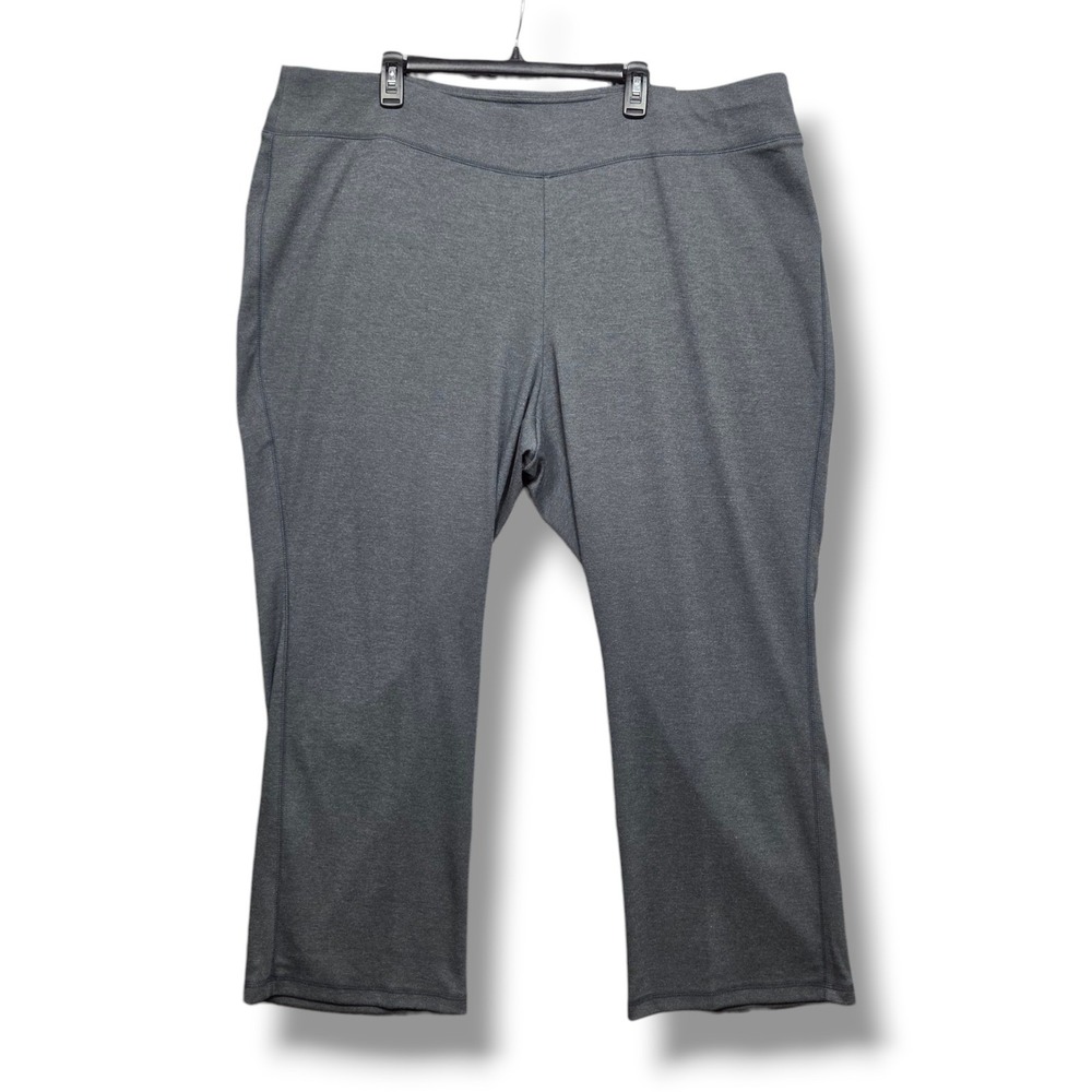Catherines Yoga Pant Womens 3XWP Gray High Rise Pull On